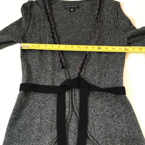 Banana Republic belted open front cardigan black and gray/Wool Cashmere Blend/XS - Picture 8 of 9